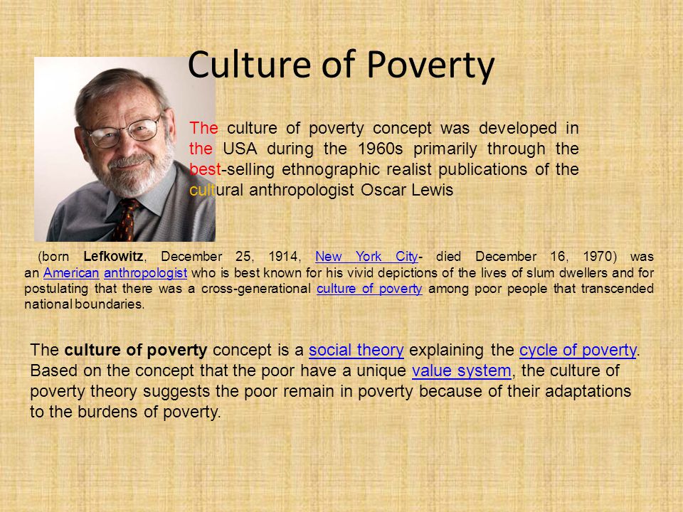 Culture of poverty